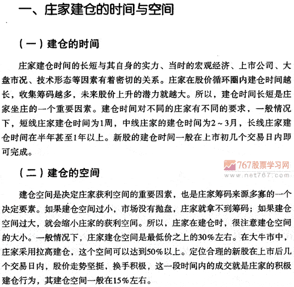 庄家建仓的时间空间