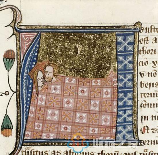 表现“婚外恋”(adulterium)的袖珍画，罗亚尔手稿，1360-1375年，英国-图片版权归原作者所有