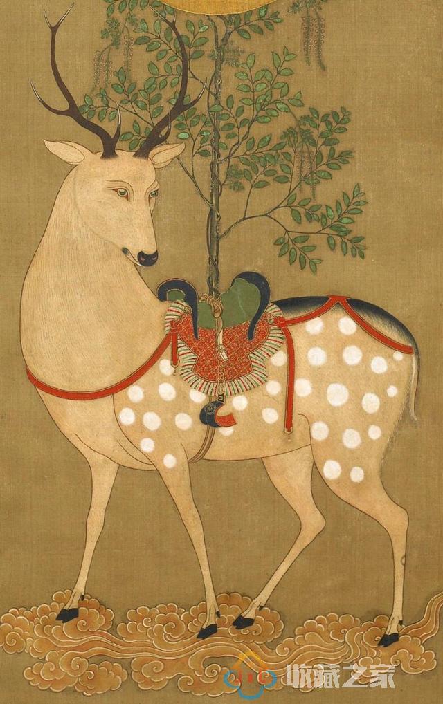 十五世纪佛画：春日鹿曼荼罗 赏析